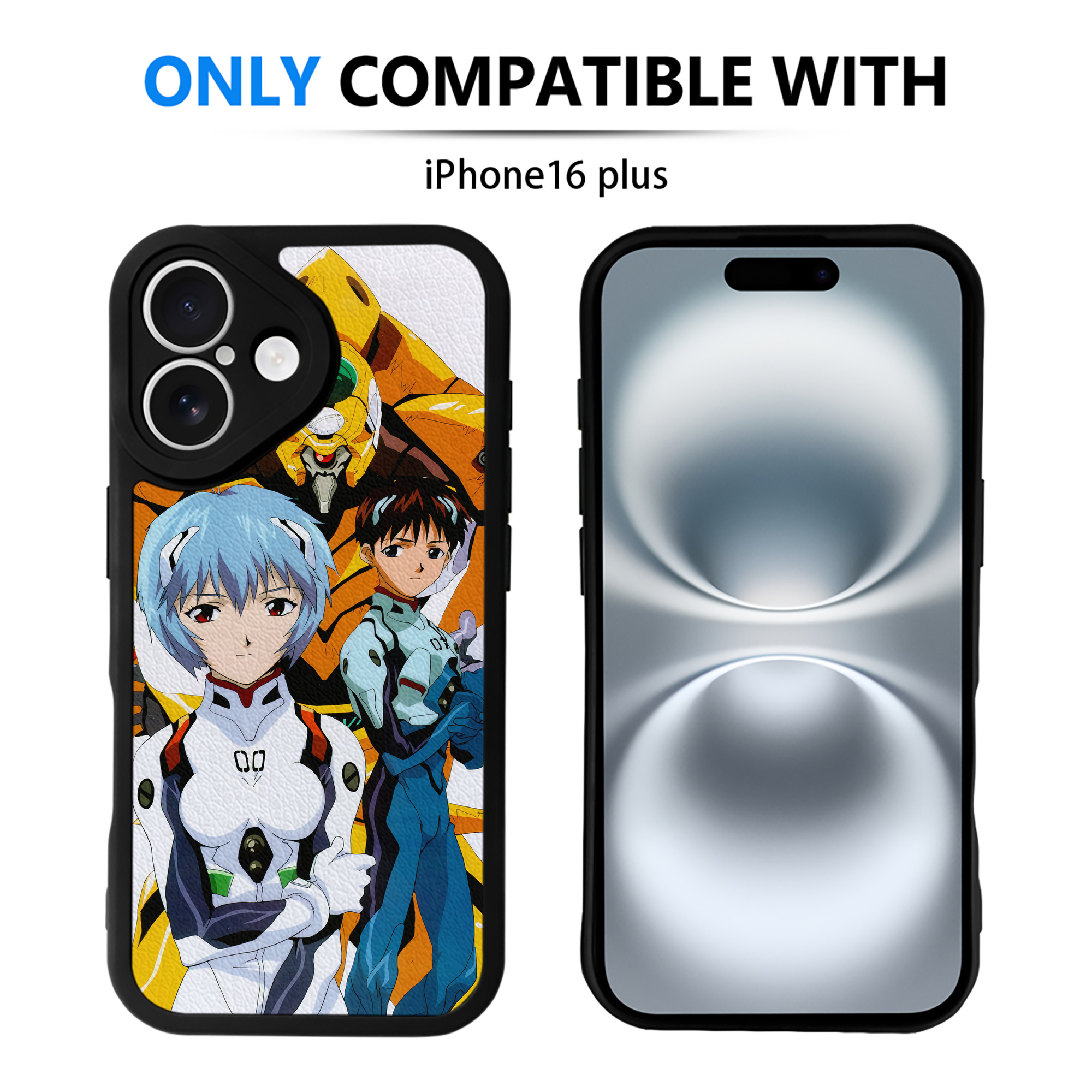 （画像用） EVA 新世紀エヴァンゲリオン 【iPhone 16シリーズ対応】シリコンスマホケース（レザー調） 材質：シリコン